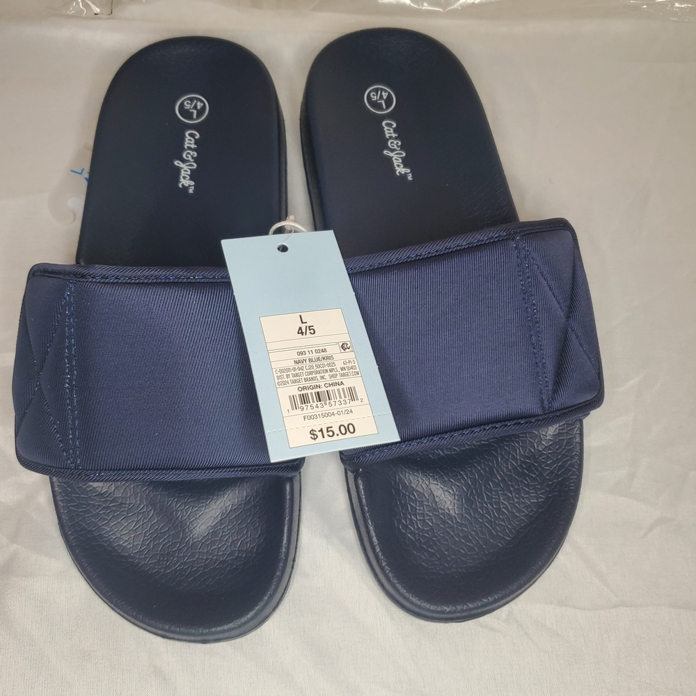 Cat & Jack Navy Blue Slide Sandals